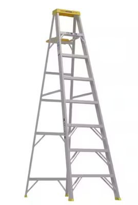 8 ft. Aluminum Step Ladder (12 ft. Reach Height) with 250 lb. Load Capacity Type I Duty Rating