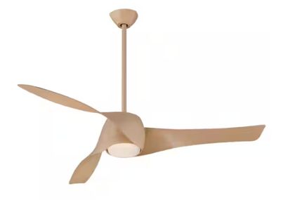 Artemis 58 in. Integrated LED Indoor Maple Ceiling Fan with Light and Remote Control