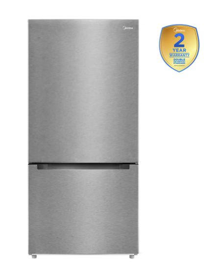 Midea 18.7 cu. ft. Garage Ready Bottom-Freezer Refrigerator (Stainless Steel)