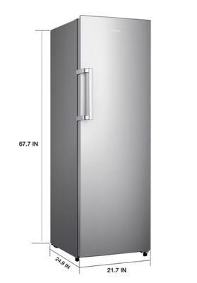 Hisense 10.2 cu. ft. Garage Ready Frost Free Convertible Upright Freezer with Seal Break Handle