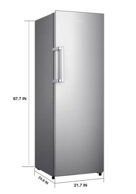 Hisense 10.2 cu. ft. Garage Ready Frost Free Convertible Upright Freezer with Seal Break Handle