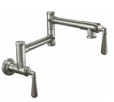 Pot Filler - Dual Handle Wall Mount - Traditional