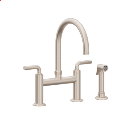 Bridge Kitchen Faucet with Sidespray - Arc Spout
