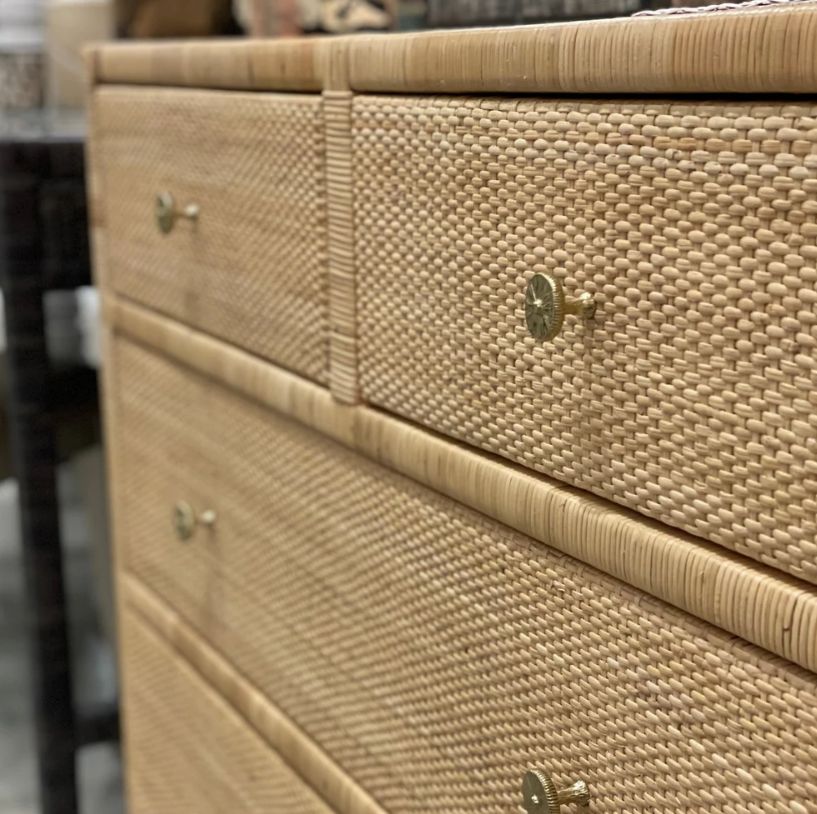 Isla Dresser Natural Peeled Rattan