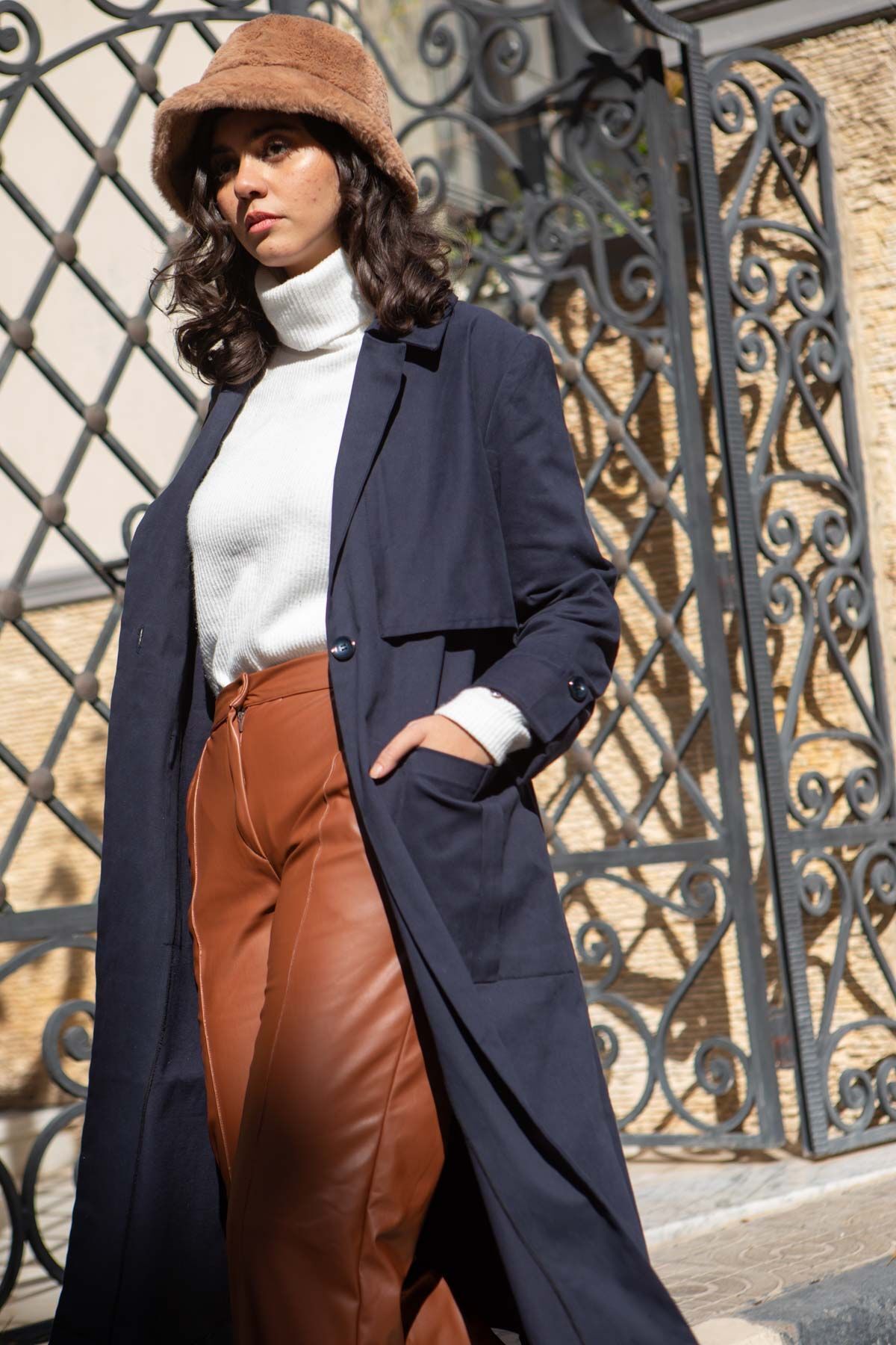 Classic Winter Elegance Trench Coat