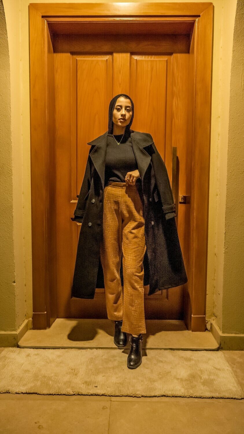 Embossed Leather Trouser