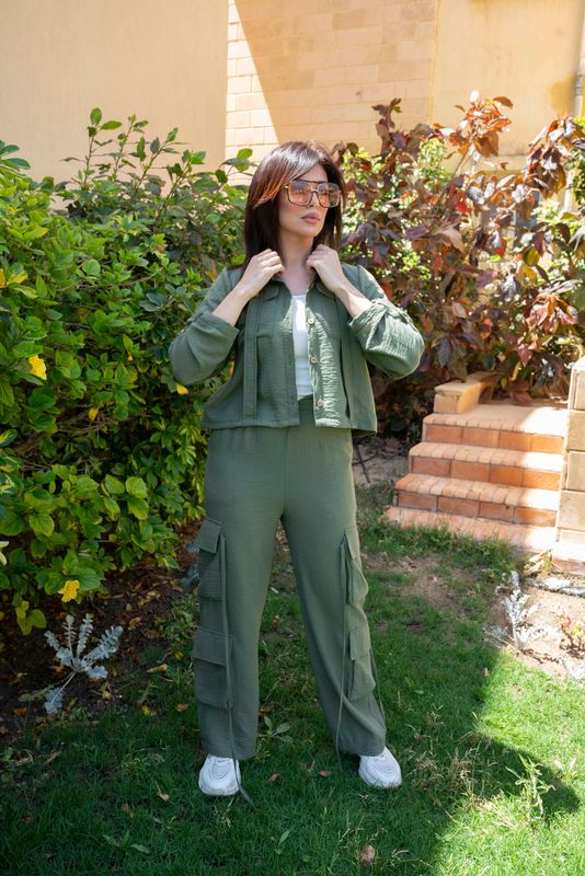 Olive Green Cargo Set