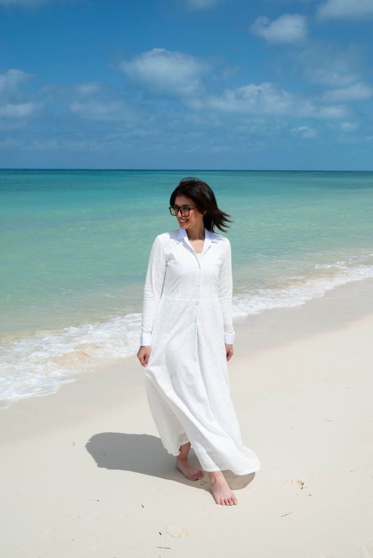 White Broderie Maxi Dress