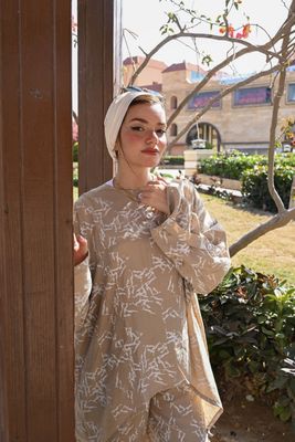 Beige Botanical Soft Cotton Set