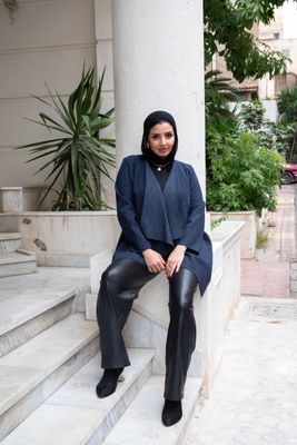 Navy Blue Wool Draped Cardigan