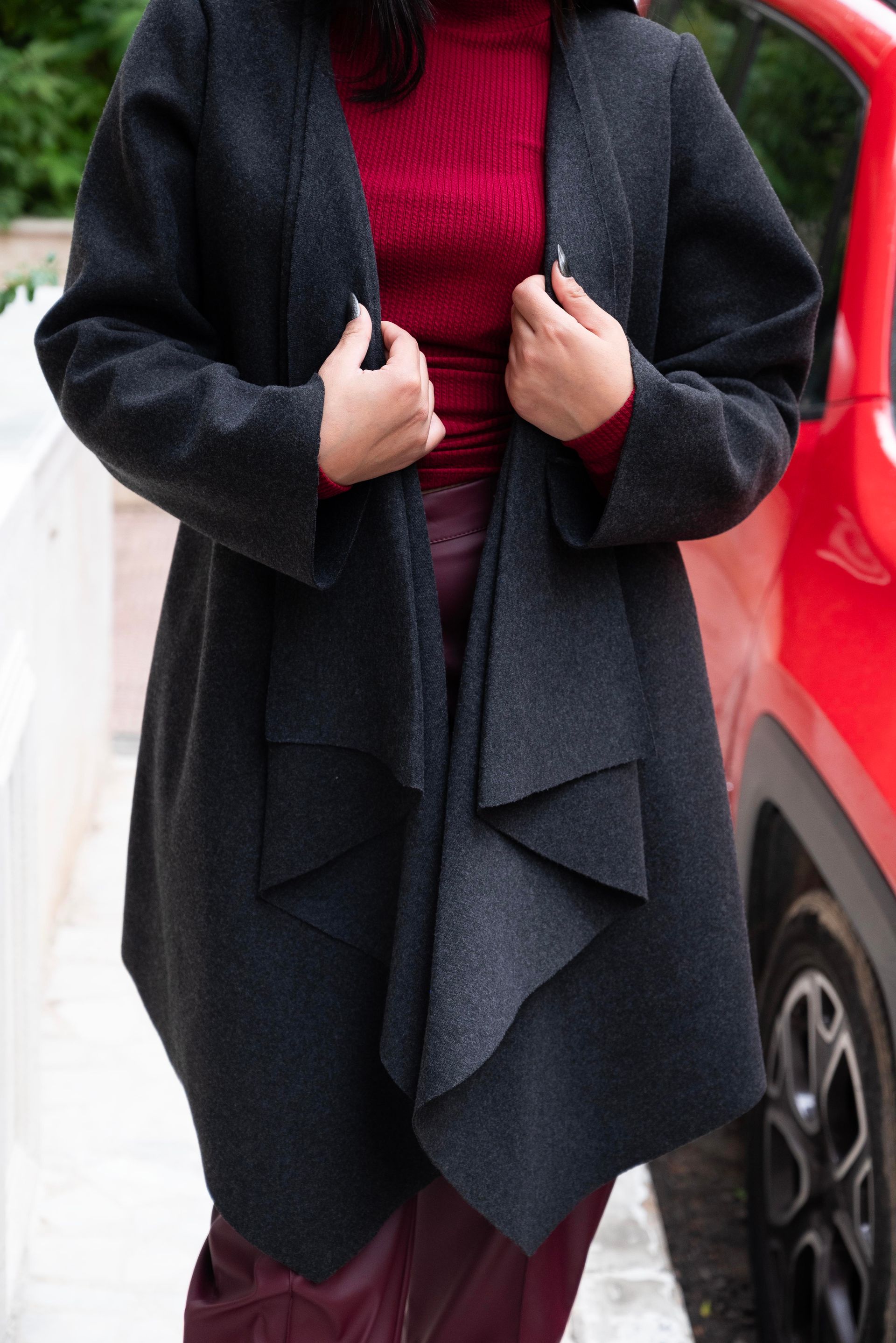 Ruffle Wool Cardigan