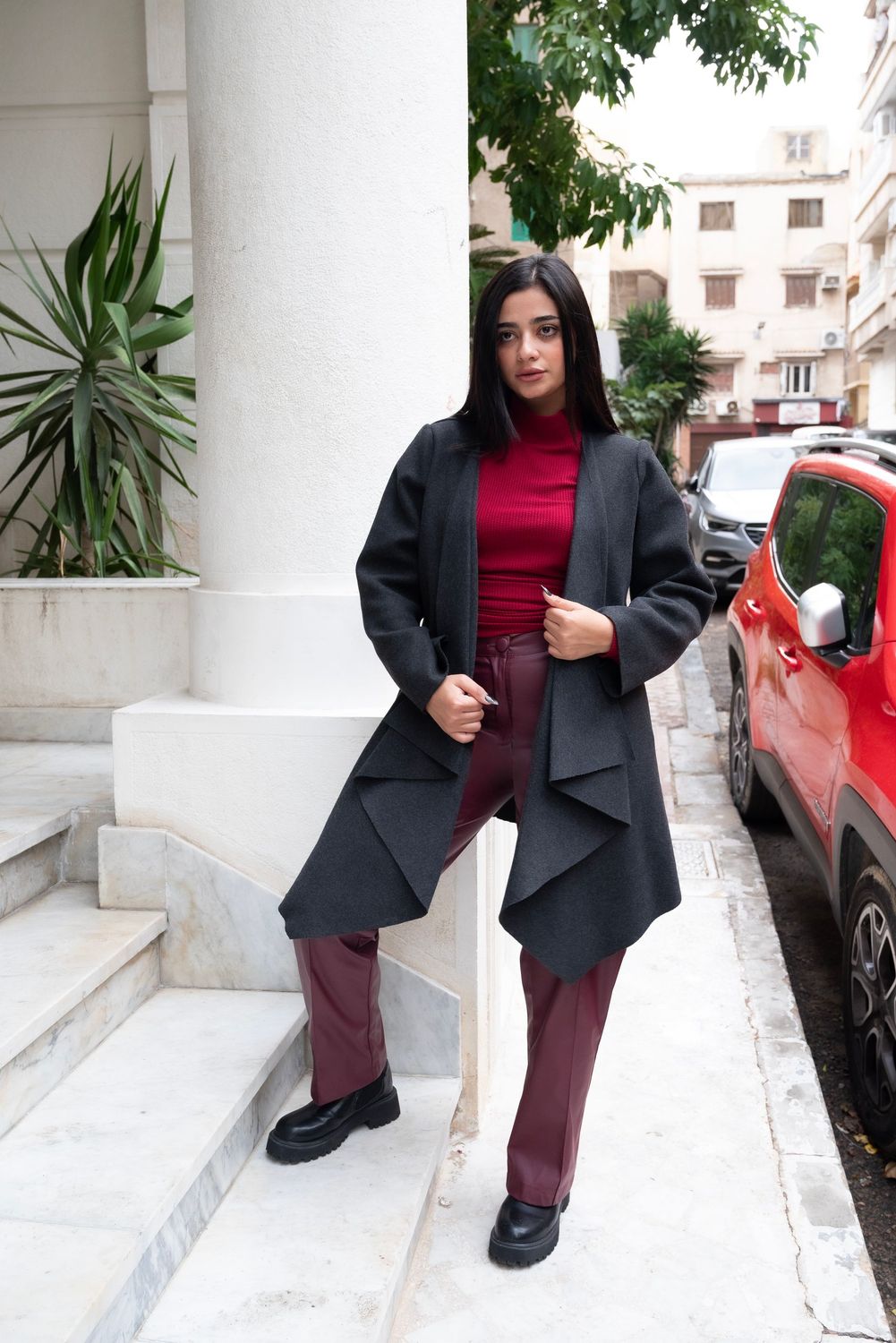 Ruffle Wool Cardigan