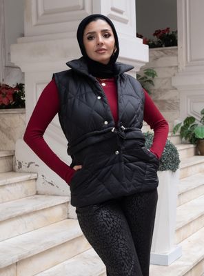 Black Custom Height Puffer Vest Black Custom Height Puffer Vest