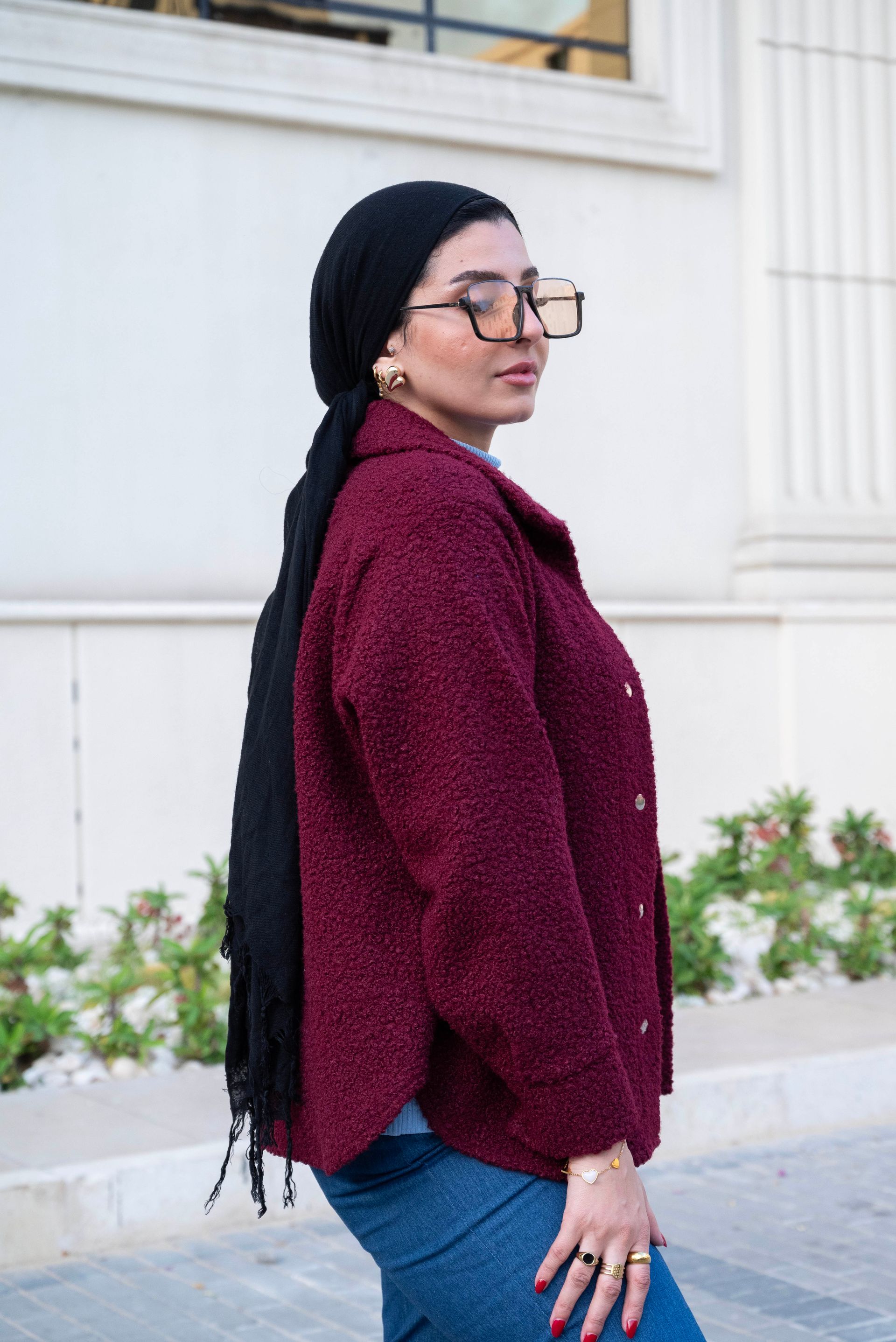 Burgundy Teddy Jacket