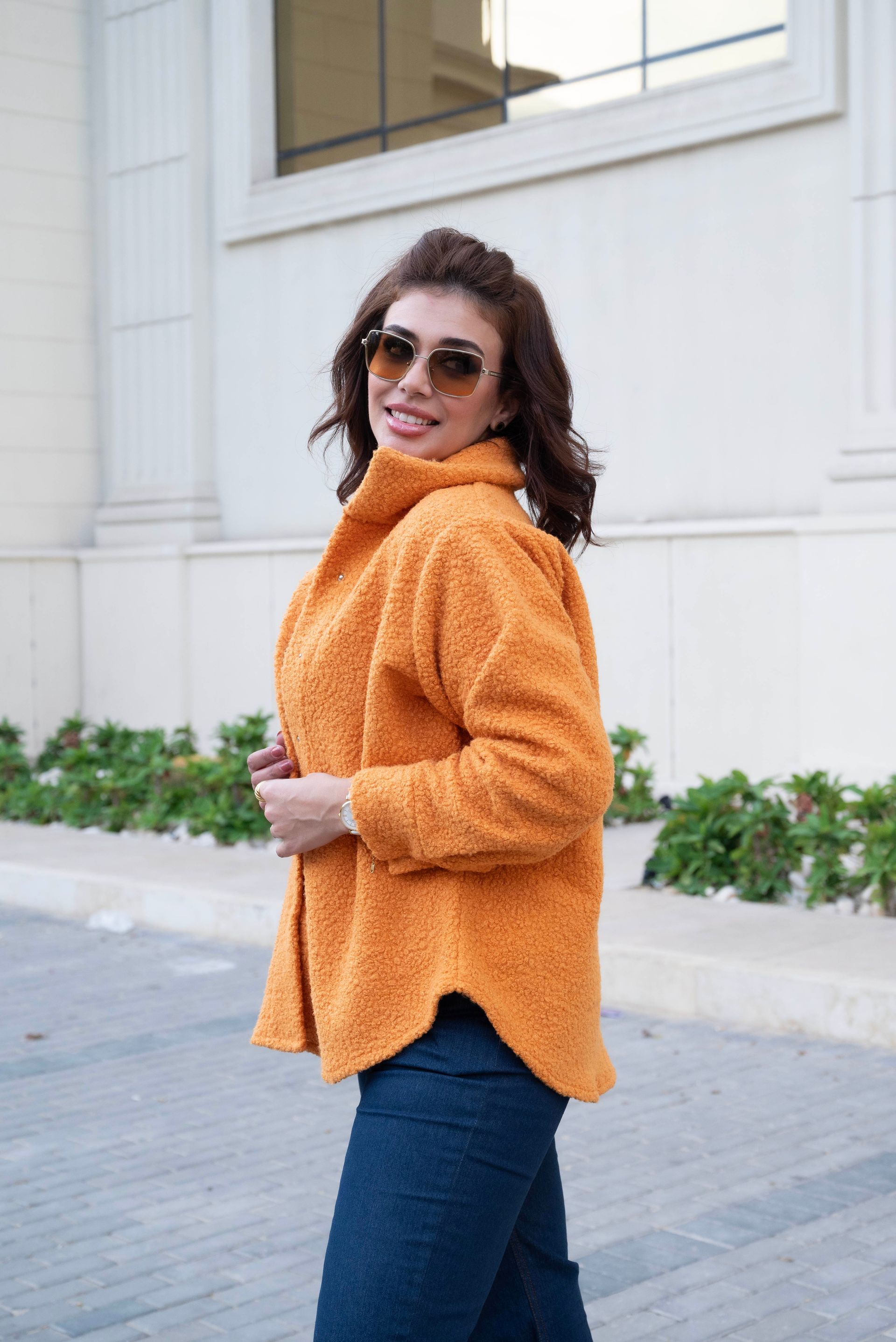 Orange Teddy Jacket