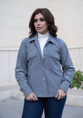 Grey Corduroy cotton Jacket