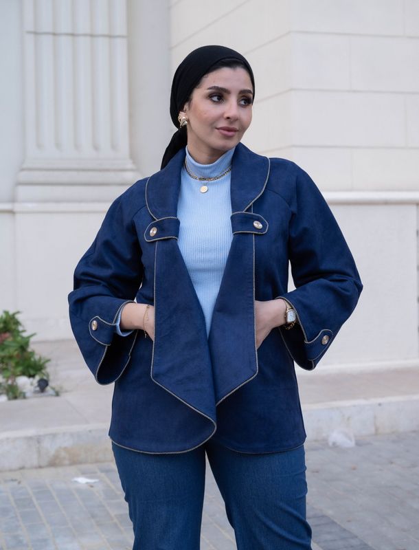 Royal Blue Suede Jacket