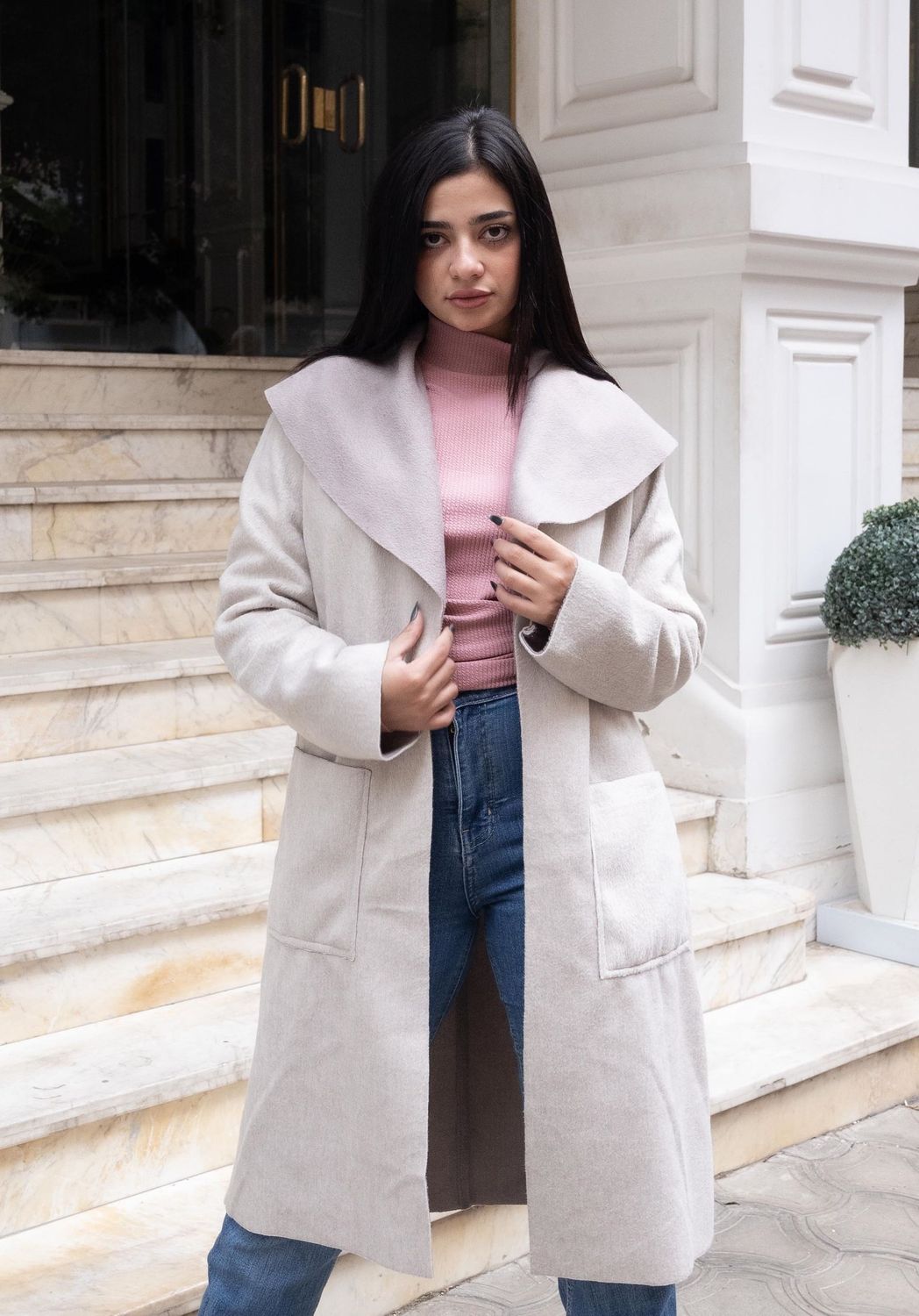 Double face wool coat