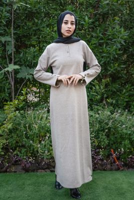 Beige Timeless Knit Dress