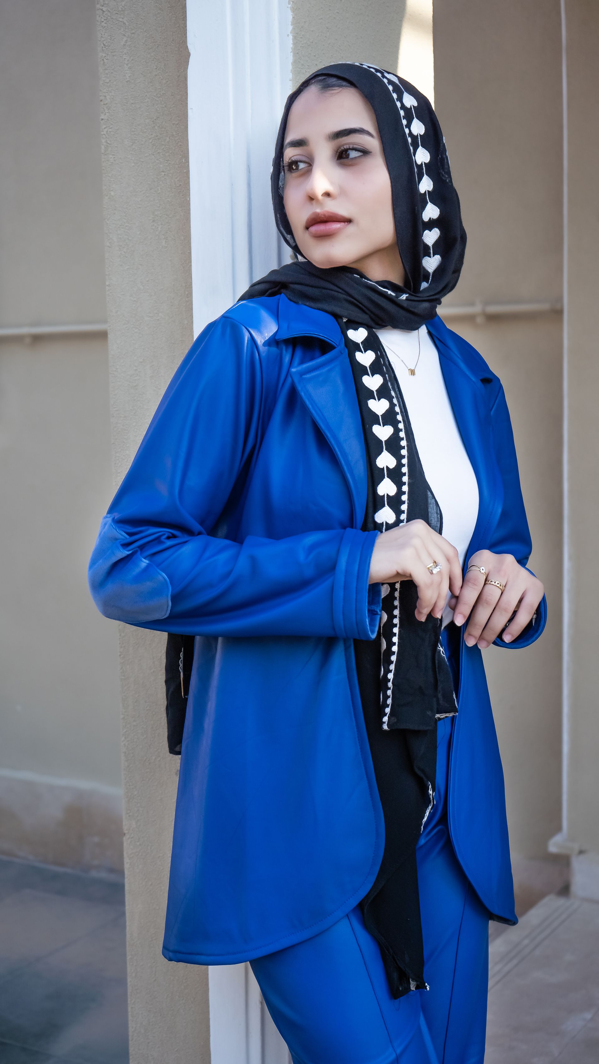 Electric Blue Leather Suit