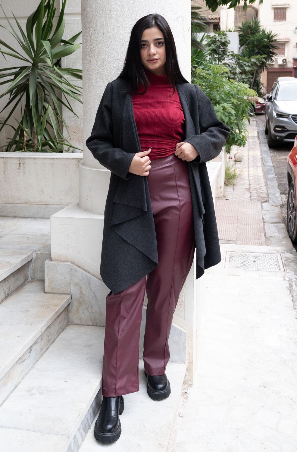 Burgundy Leather Pants