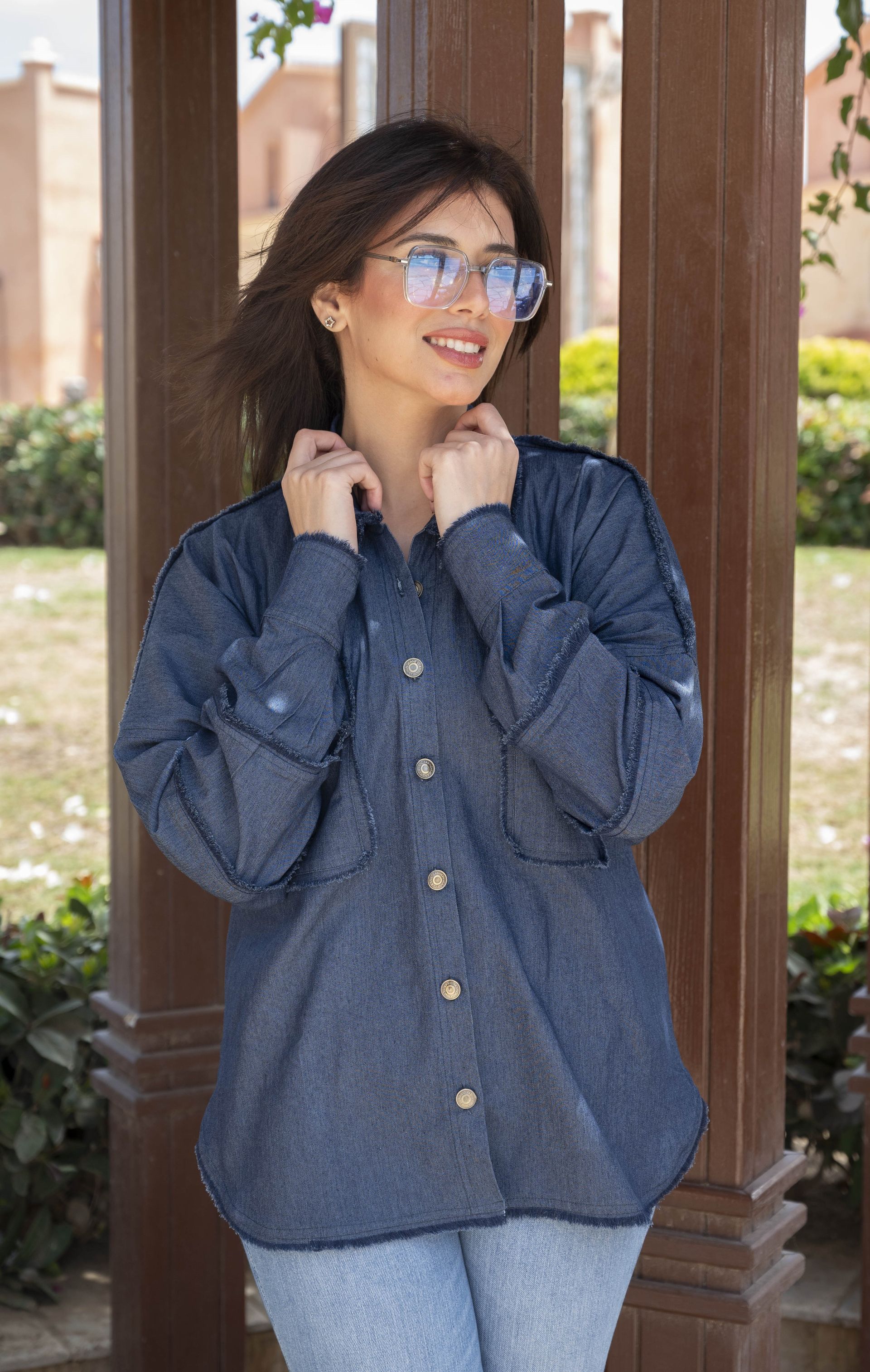 Boho Back Washed Denim - Jacket