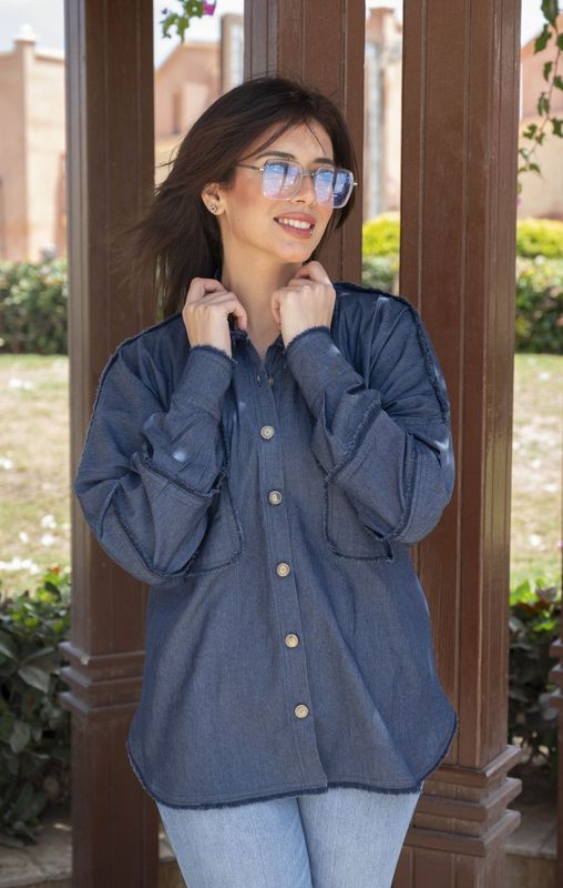 Boho Back Washed Denim - Jacket