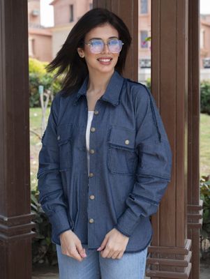 Boho Back Washed Denim - Jacket
