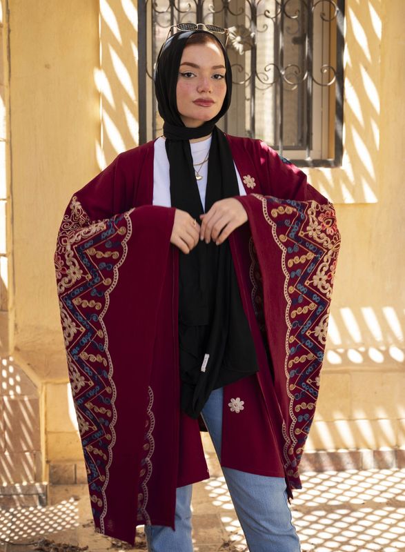 Crimson Bloom Embroidered Cardigan Crimson Bloom Embroidered Cardigan