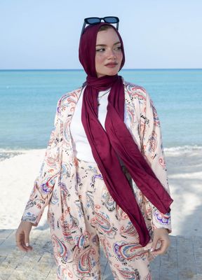 Red Blue Paisley Adorned Co-Ord Set