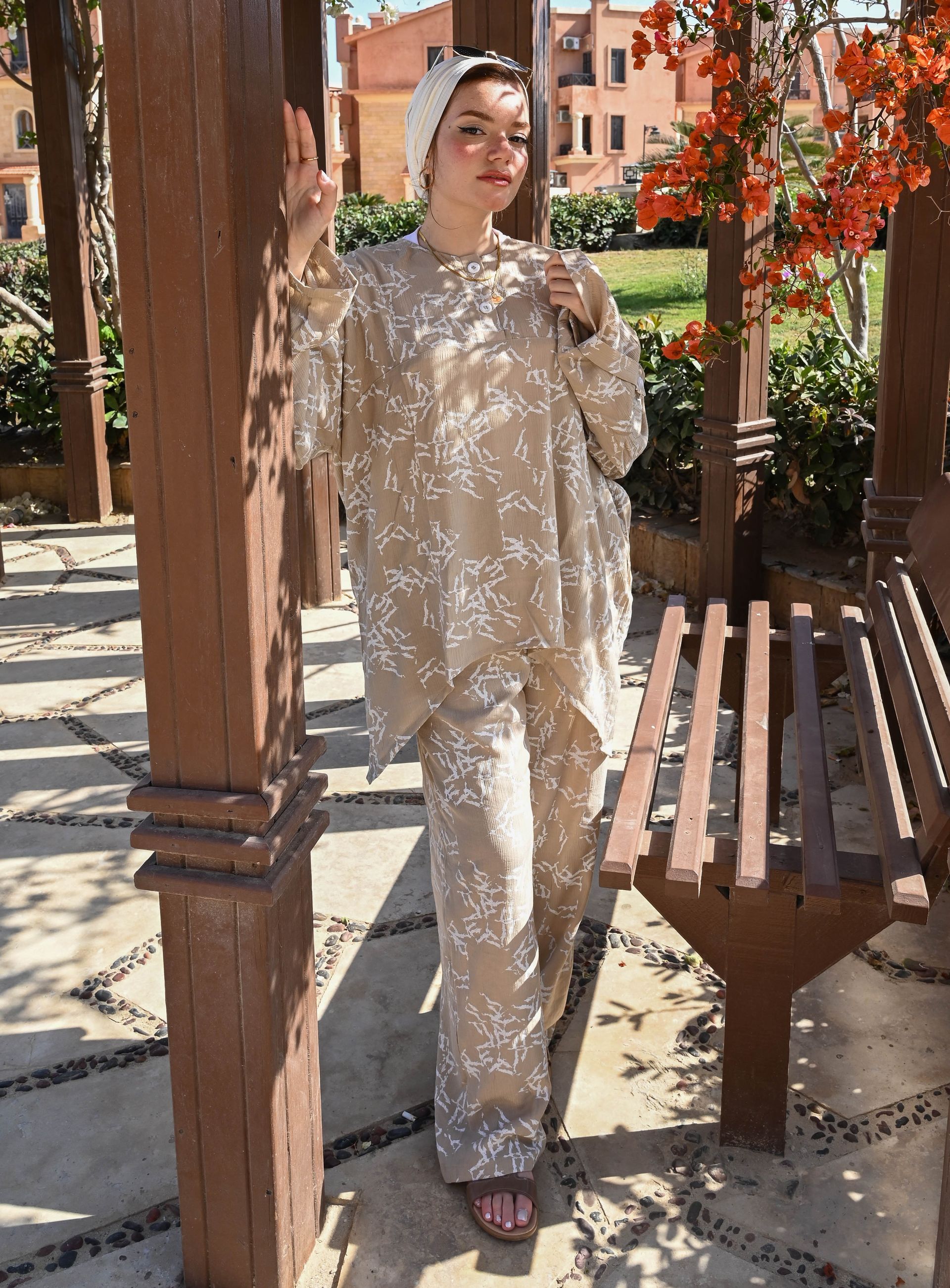 Beige Botanical Soft Cotton Set