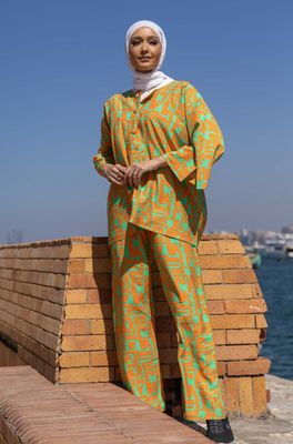 Orange Yellow Geo-Pattern co-ord set