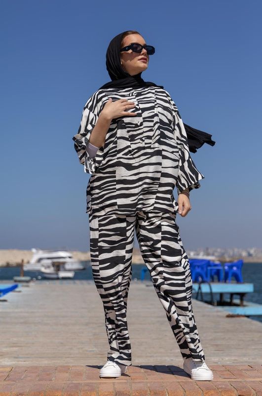 Zebra Print Oversized Suit