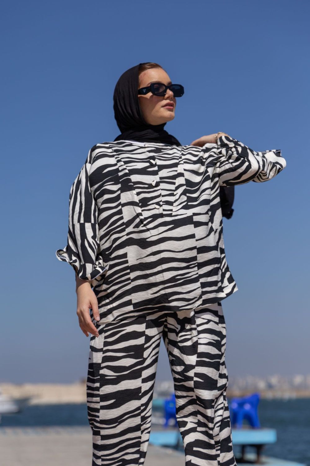 Zebra Print Oversized Suit