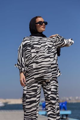 Zebra Print Oversized Suit
