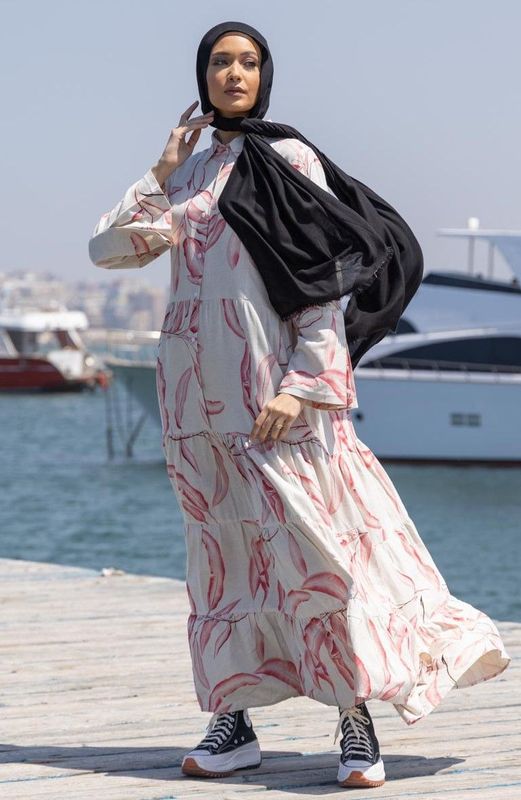 Floral Linen Maxi Dress
