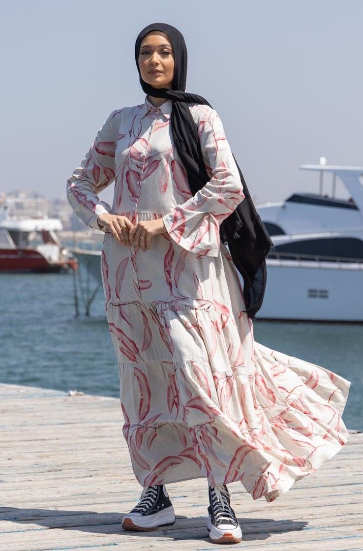 Floral Linen Maxi Dress