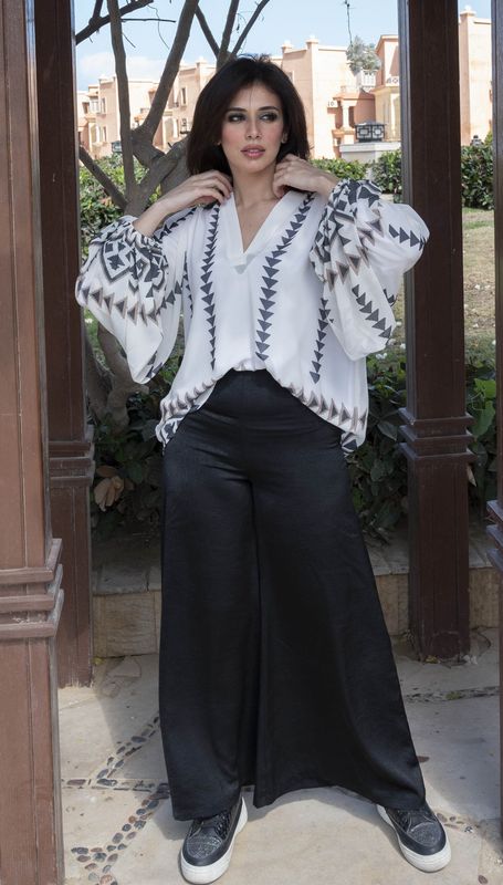 Black Airflow Wide-Leg Pant