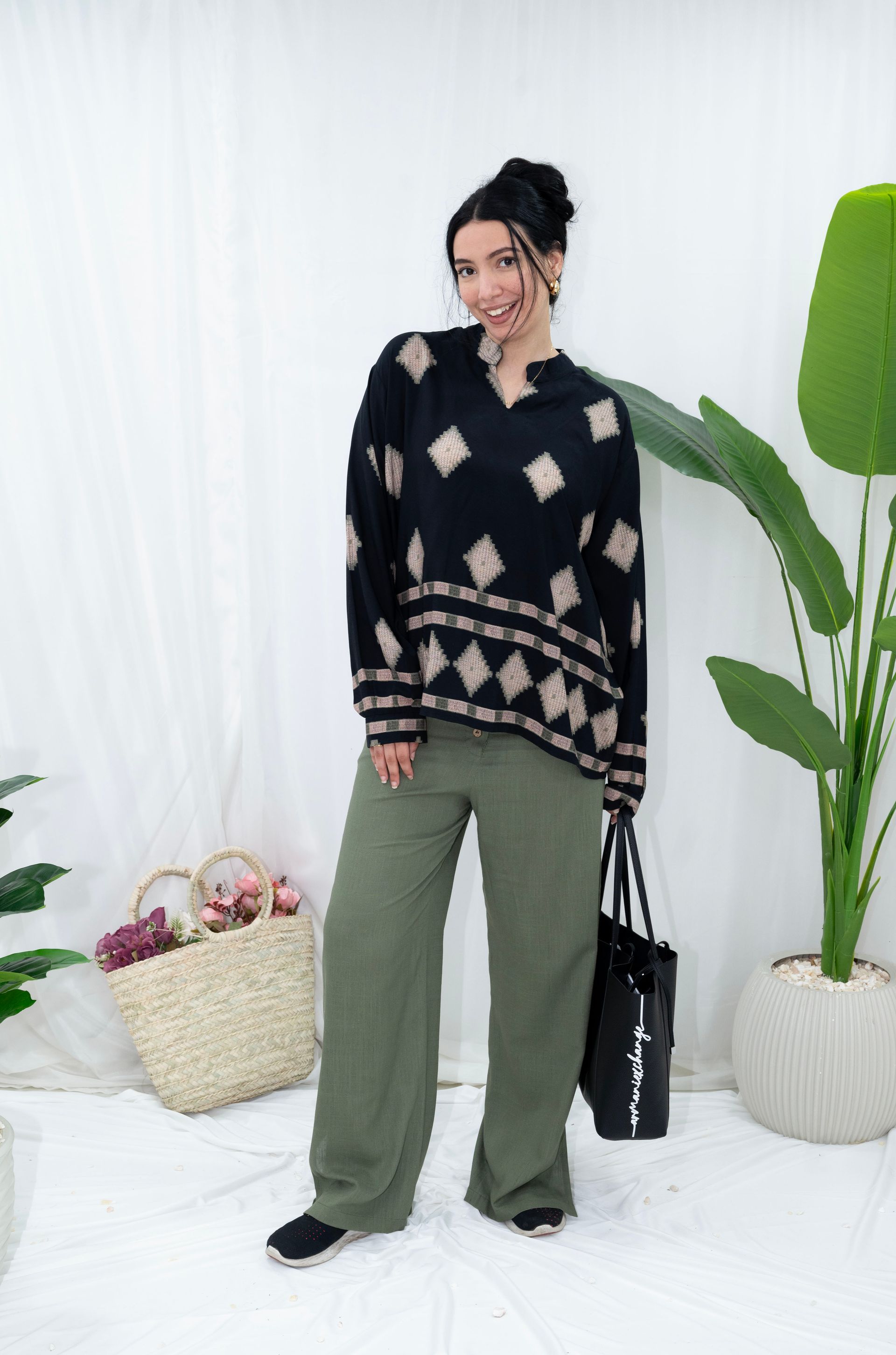 Wide-Leg Pure Linen Trousers