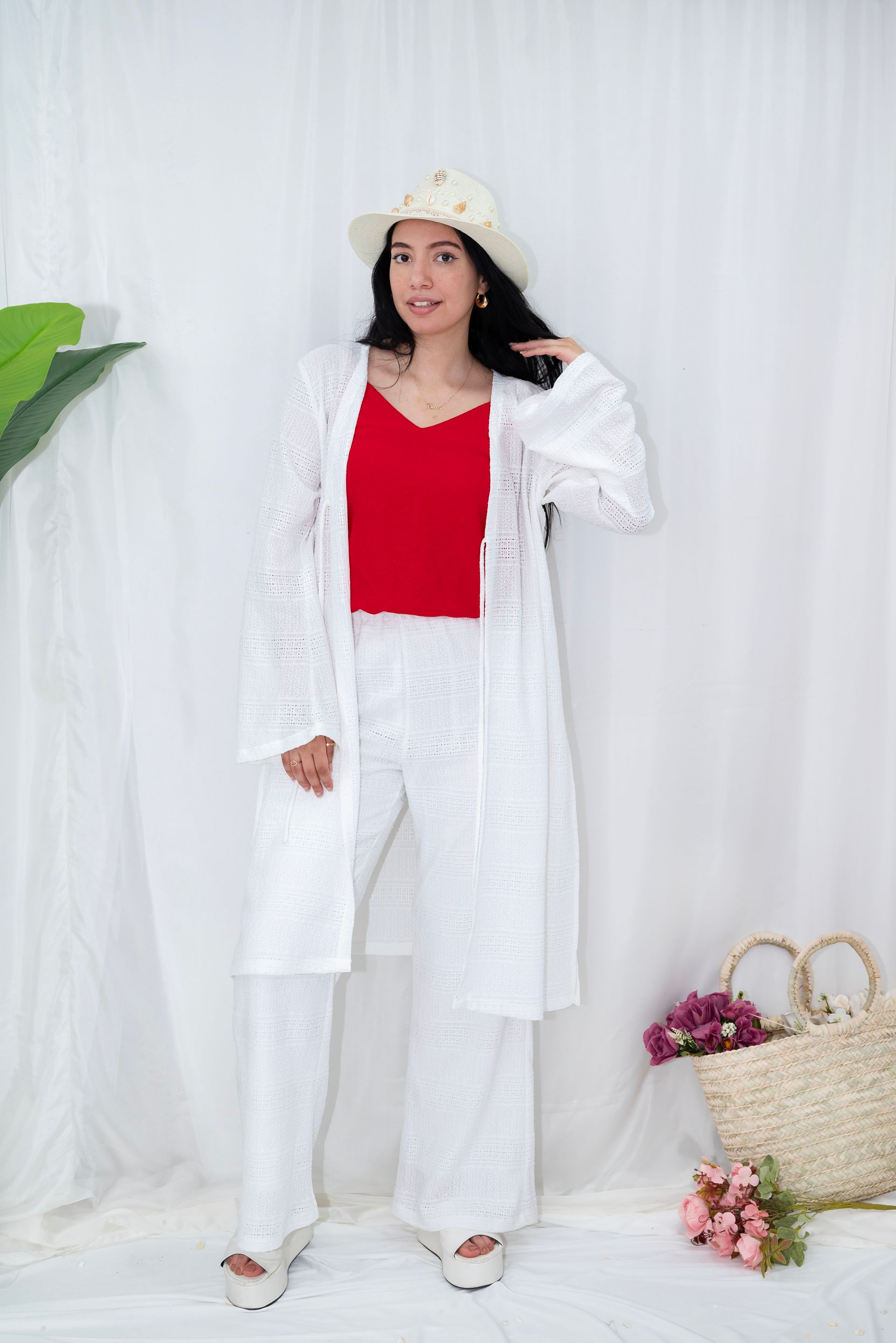 Textured Co-Ord Flared Lounge Trousers