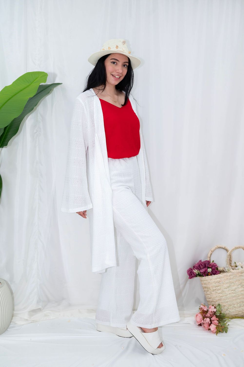 Textured Co-Ord Flared Lounge Trousers