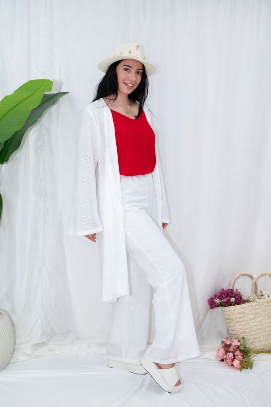 Textured Co-Ord Flared Lounge Trousers