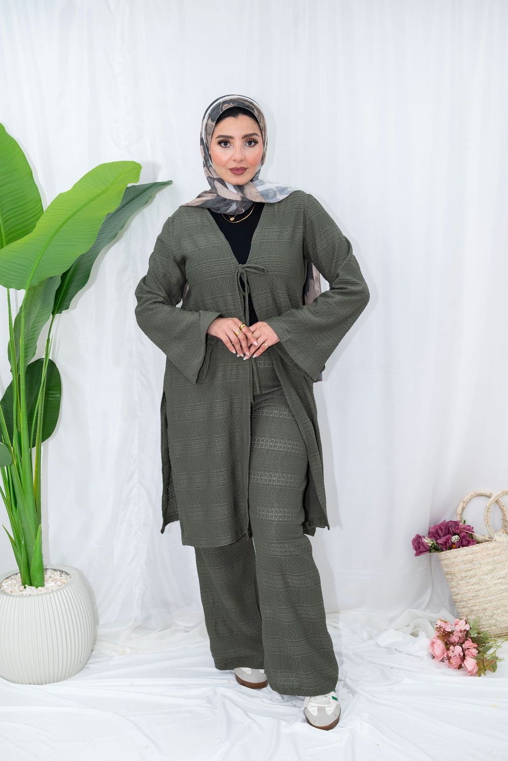 Textured Co-Ord Flared Lounge Trousers