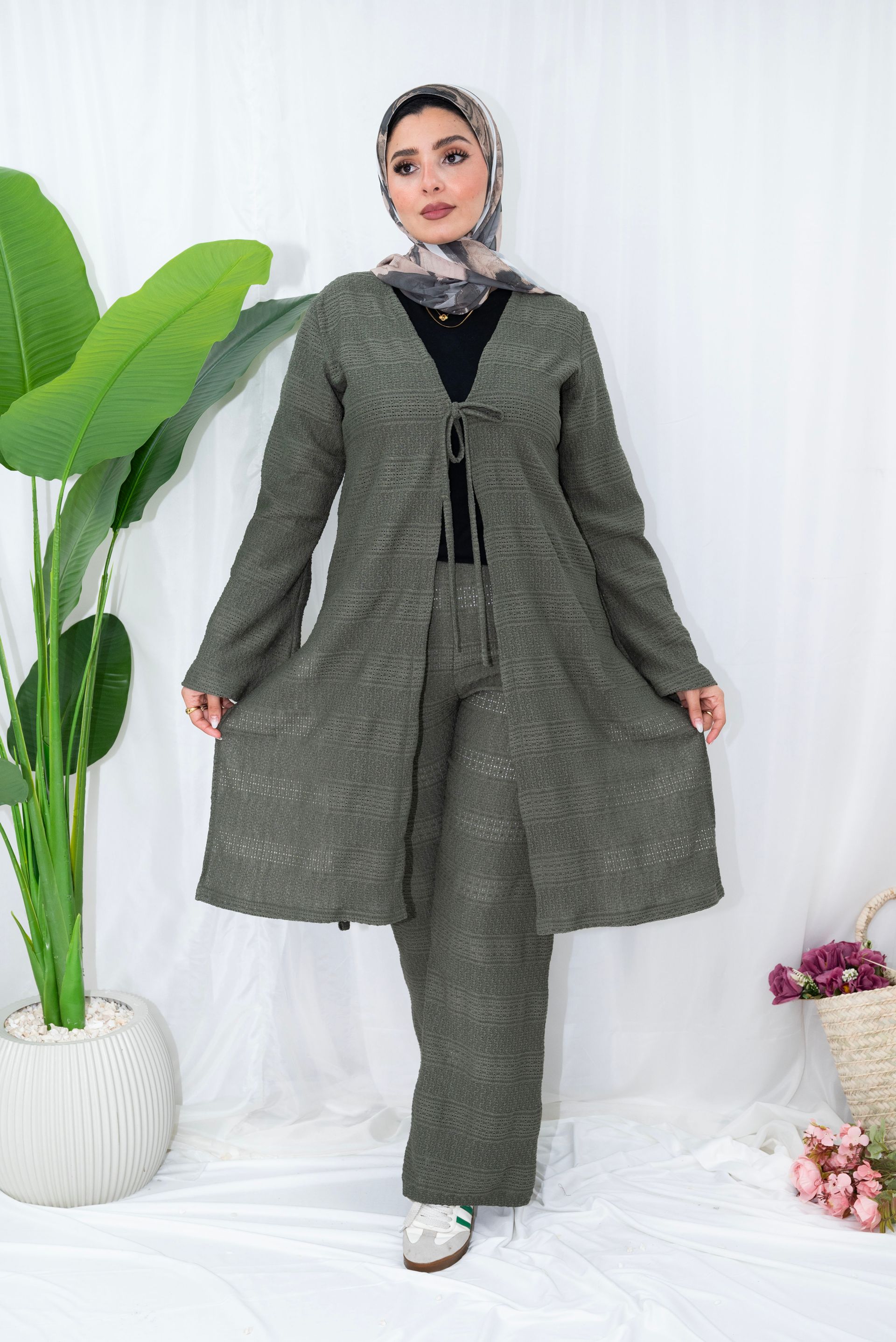 Textured Co-Ord Flared Lounge Trousers