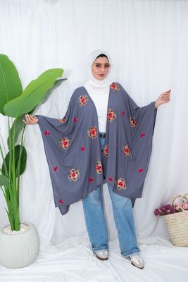 Embroidered Kimono Cardigan