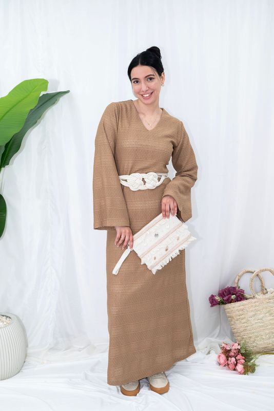 ​Elegant Modest Textured Maxi Dress