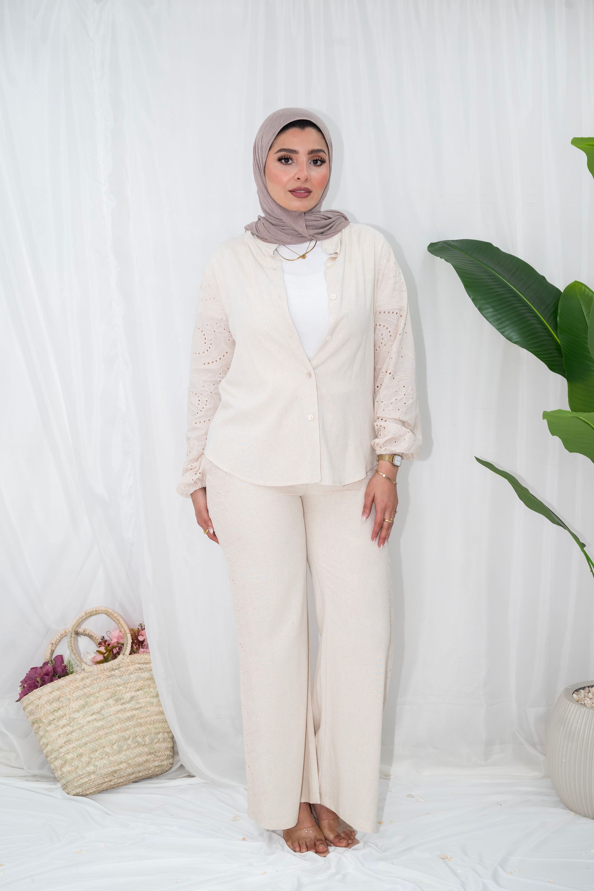 Essence Pure Linen Embroidered Set