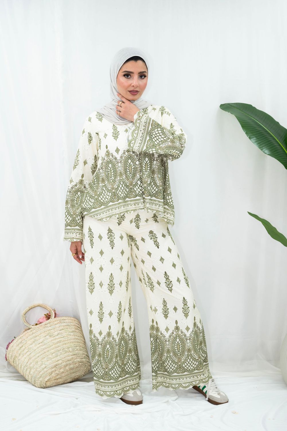 Zahra Embroidered Eyelet Co-Ord Set