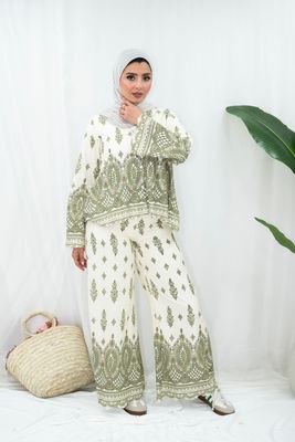 Zahra Embroidered Eyelet Co-Ord Set