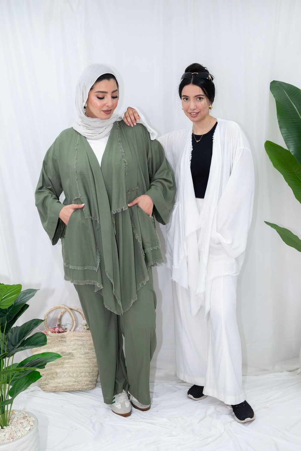 Raw-Edge Layered Pure Linen Co-Ord Set